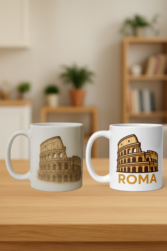 Comparación entre taza cutre y taza Emotya...se ve claramente la calidad de la de Emotya