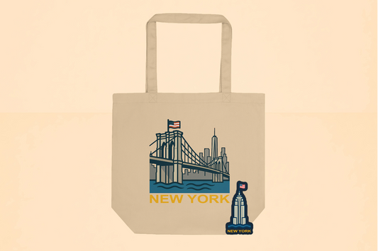 Emotypack NY: Tote algodón + Pegatina troquelada