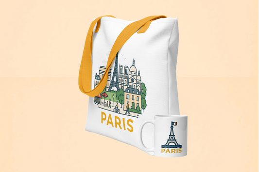 Emotypack Paris: Tote all-over + Taza